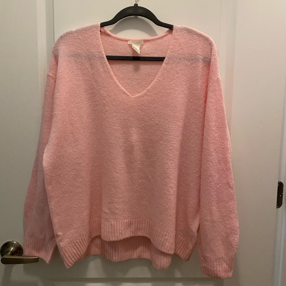 Pink V-Neck Sweater
